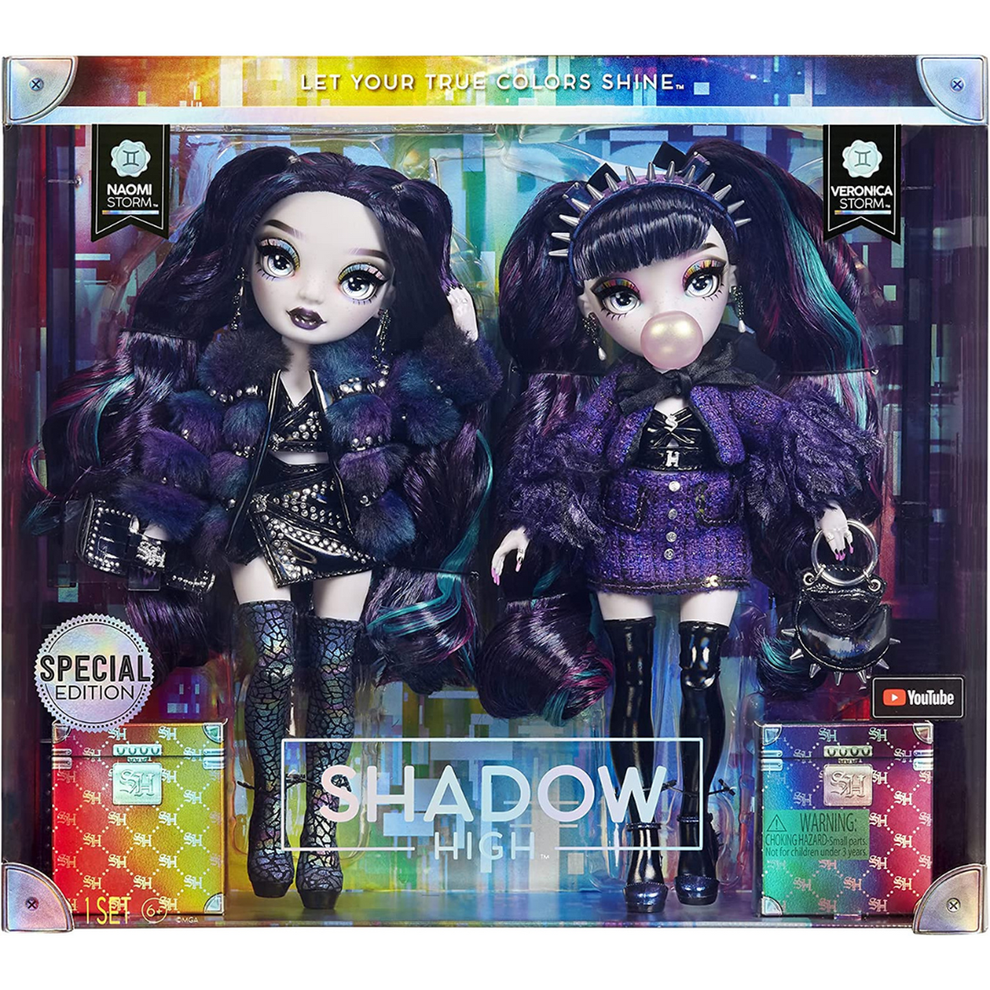 Rainbow High Shadow High Special Edition Twins- 2-Pack Naomi Storm & Veronica Storm