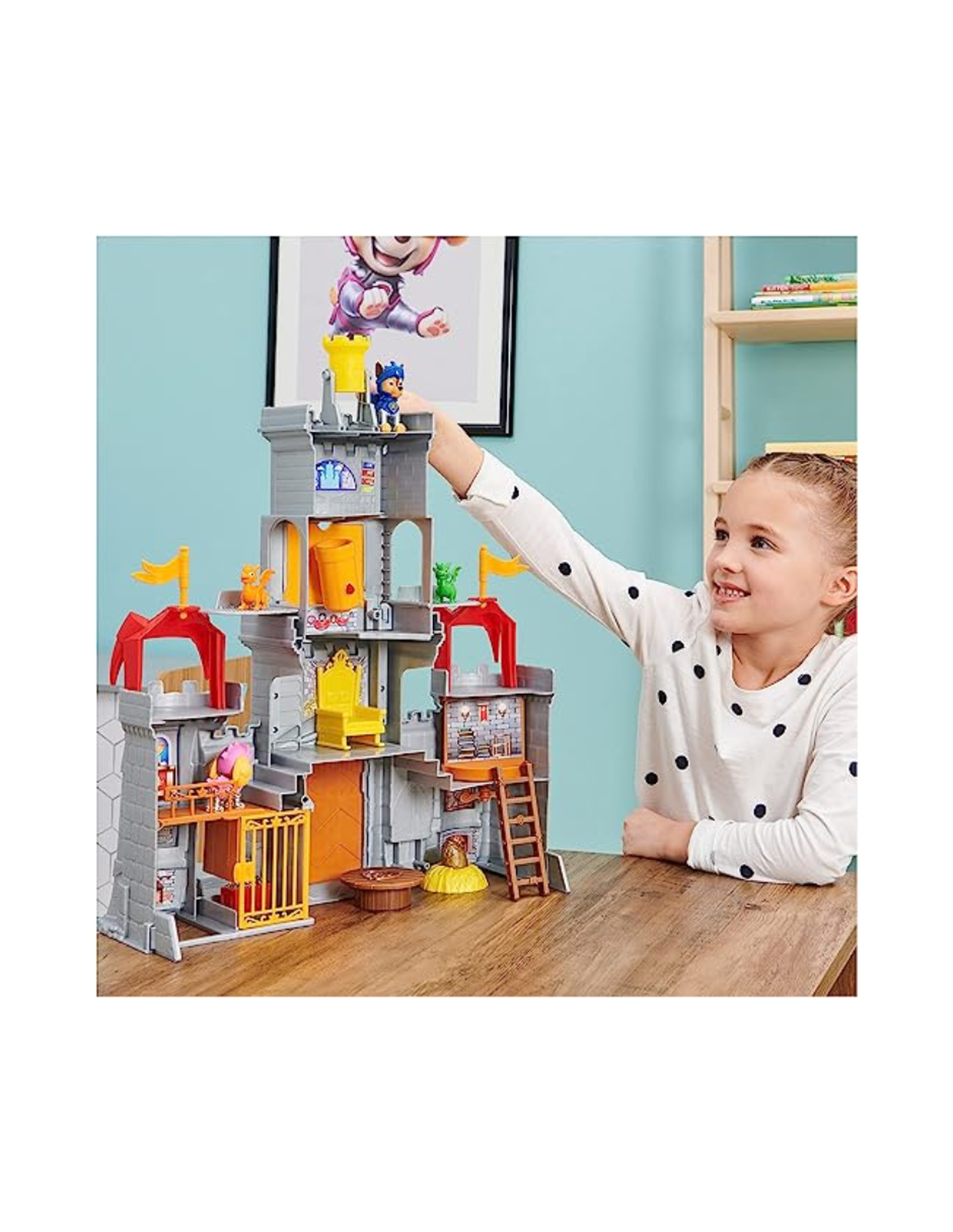 Paw Patrol: Rescue Knights Castle HQ Playset with Chase and Mini Dragon Draco