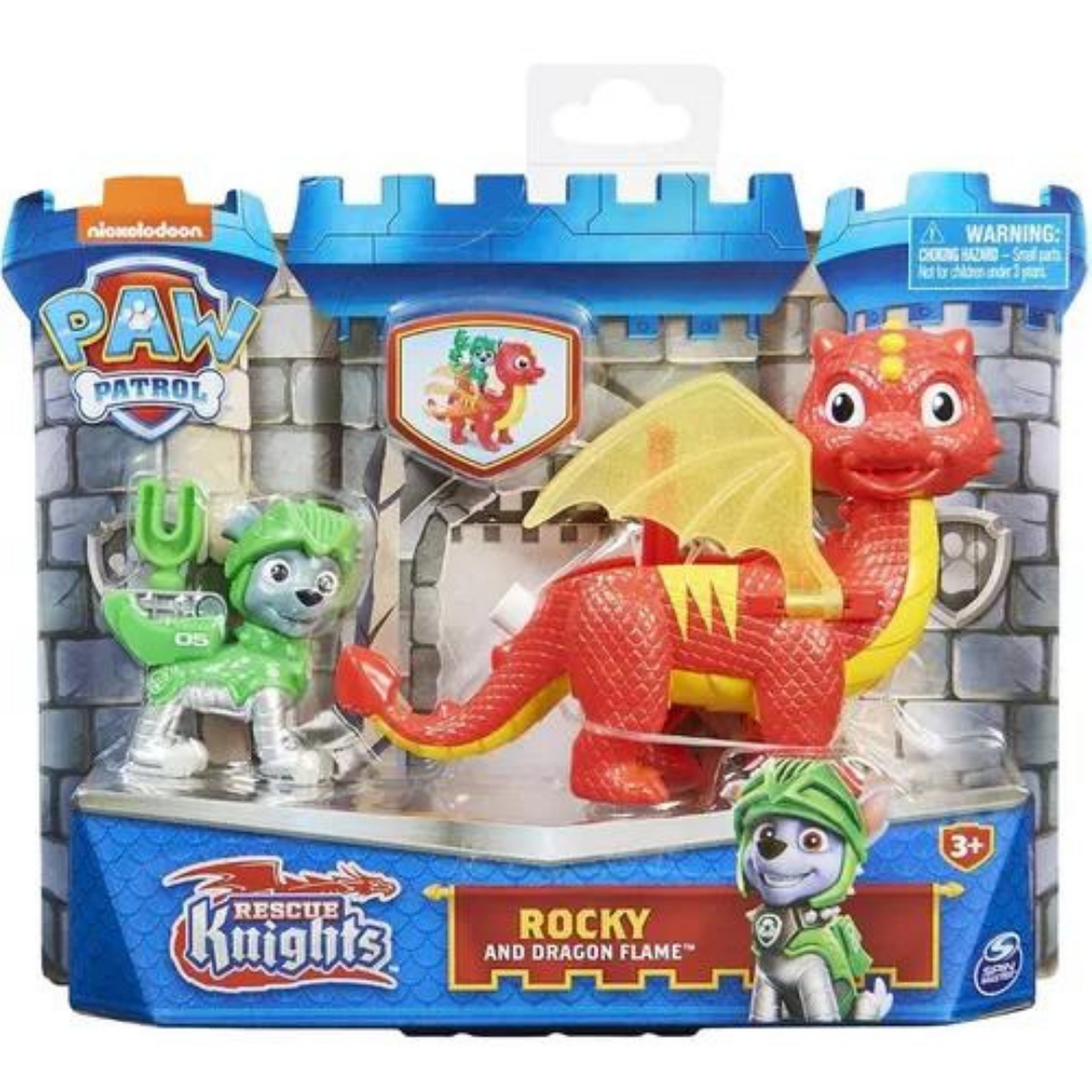 Paw Patrol Rescue Knights Rocky y su dragón Flame