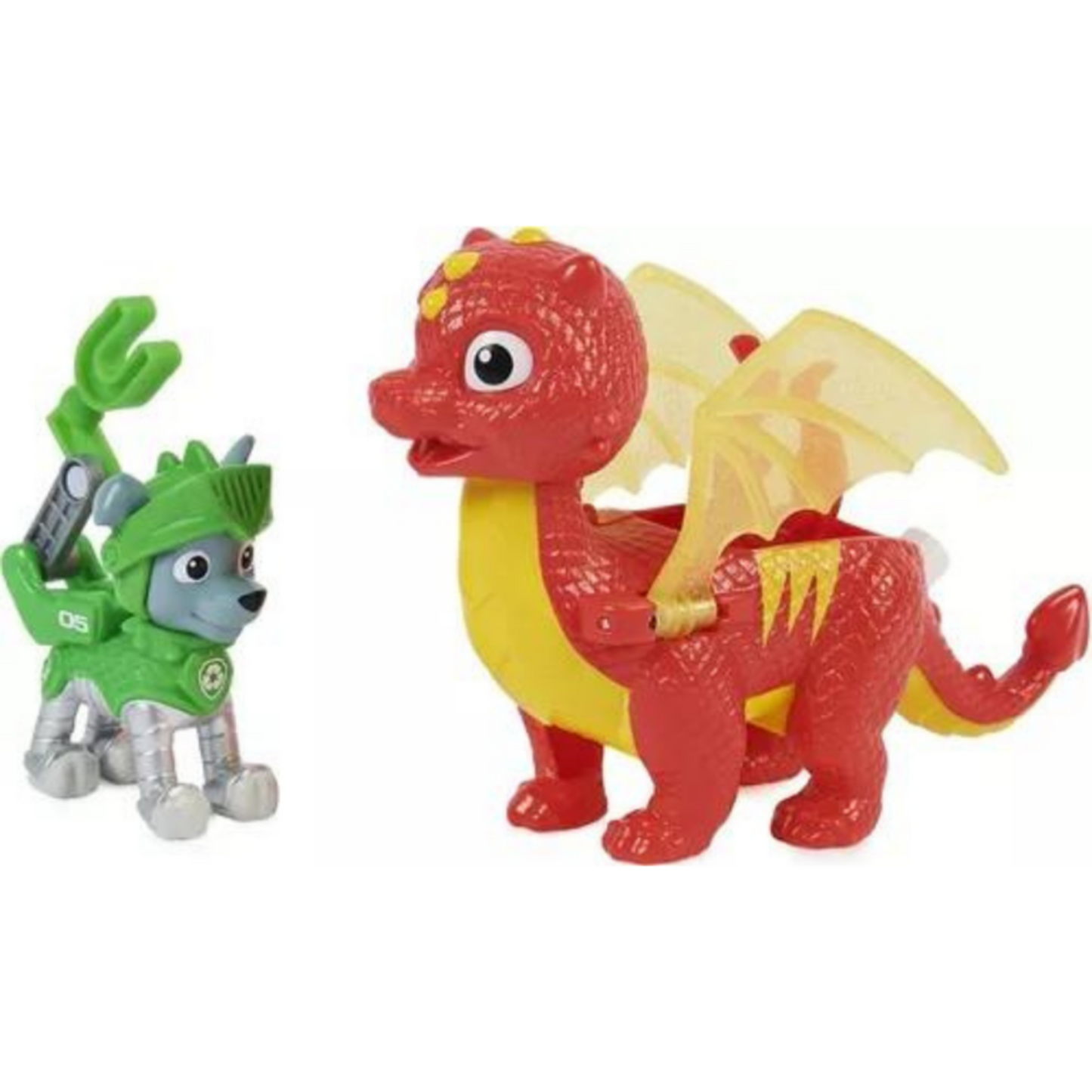 Paw Patrol Rescue Knights Rocky y su dragón Flame