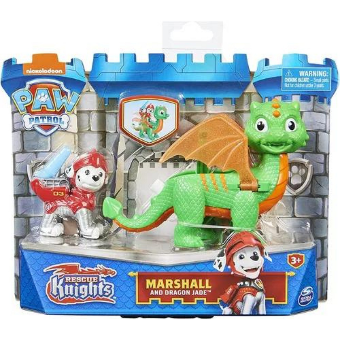 Paw Patrol Rescue Knights Marshall y su dragón Jade