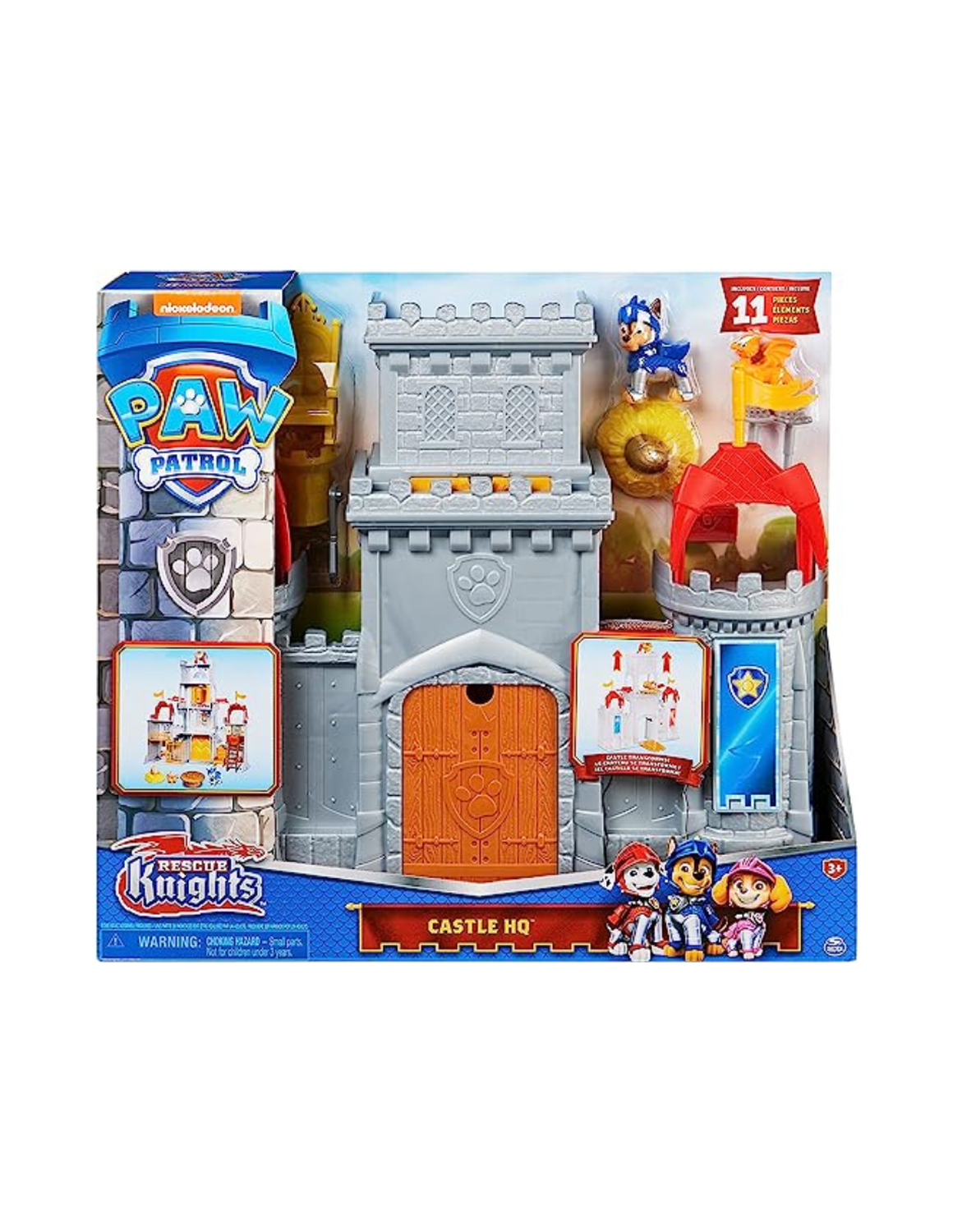 Paw Patrol: Rescue Knights Castle HQ Playset with Chase and Mini Dragon Draco