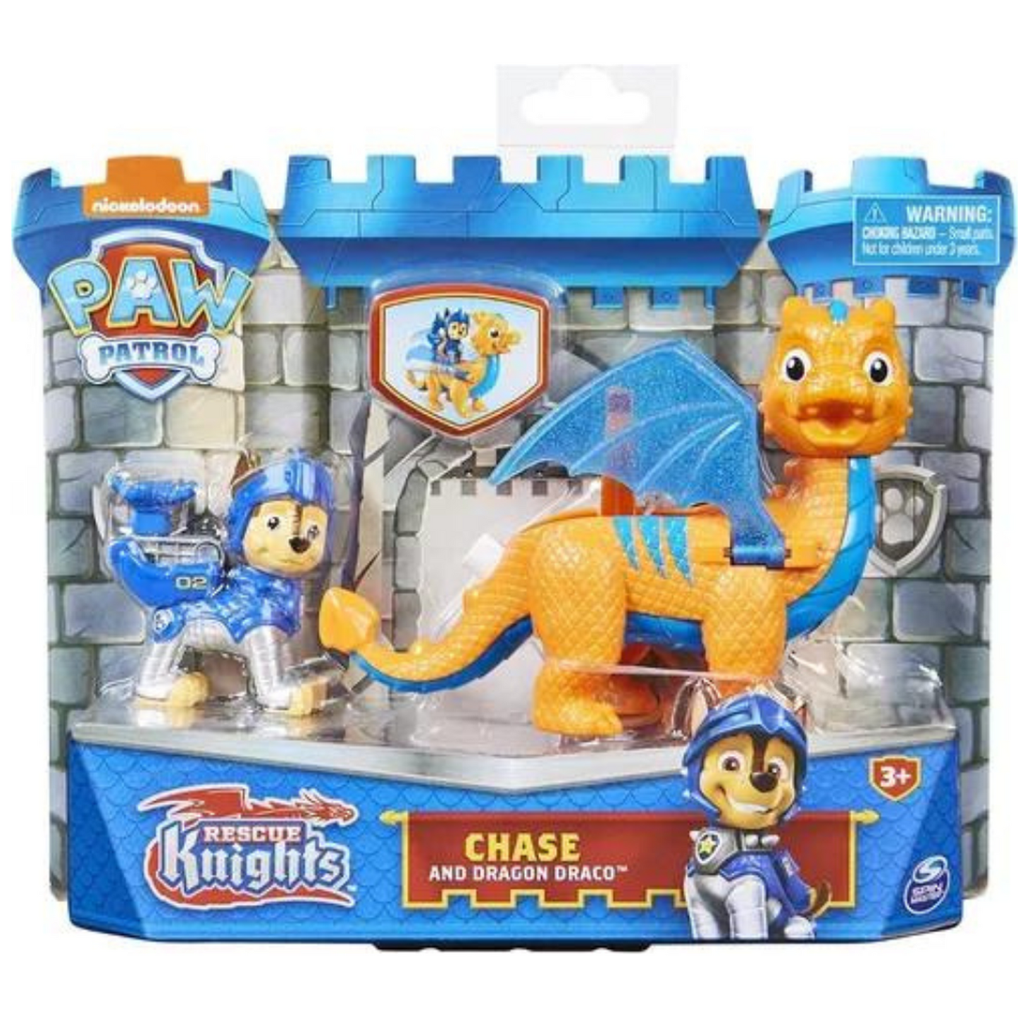 Paw Patrol Rescue Knights Chase y su dragón Draco