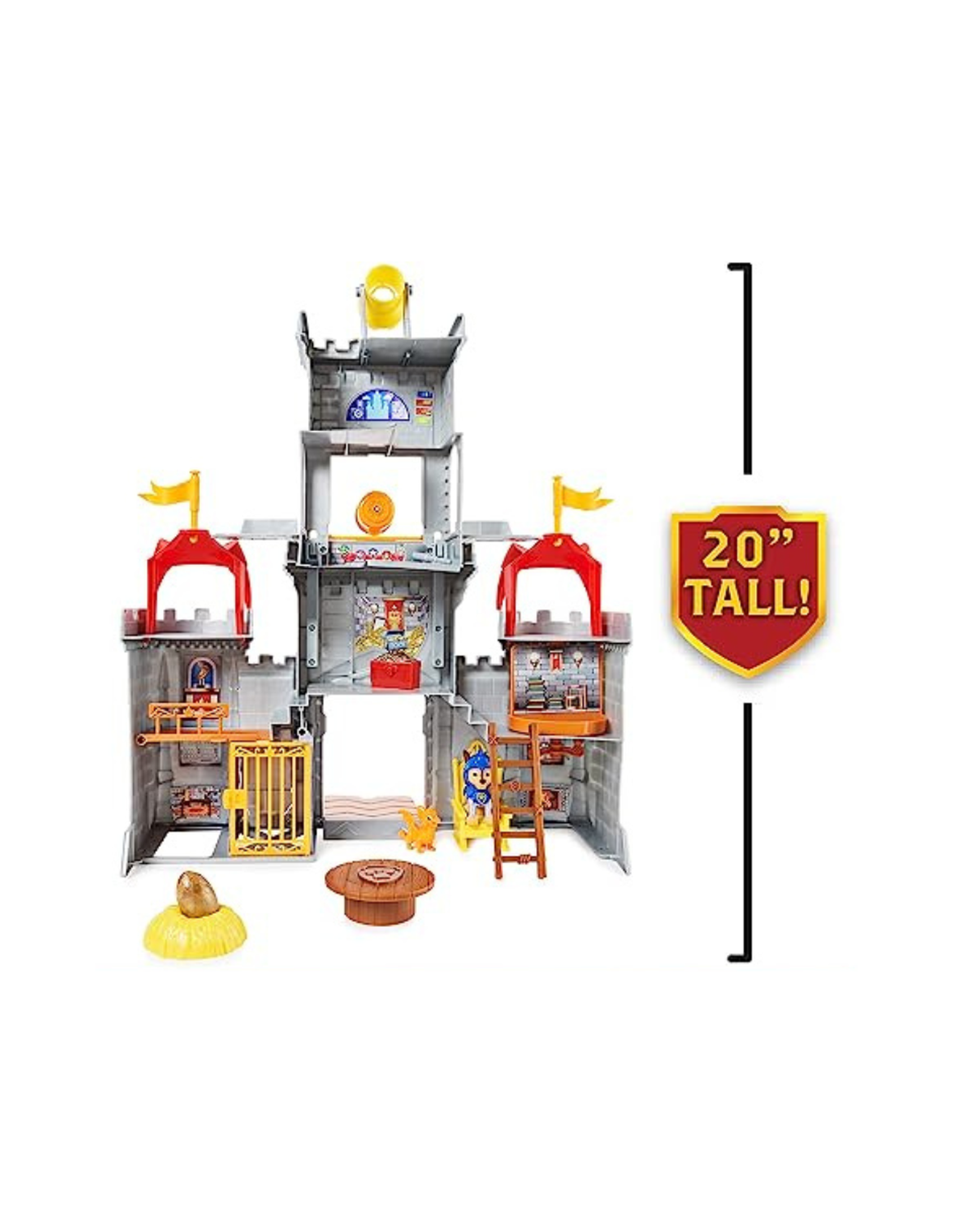 Paw Patrol: Rescue Knights Castle HQ Playset with Chase and Mini Dragon Draco