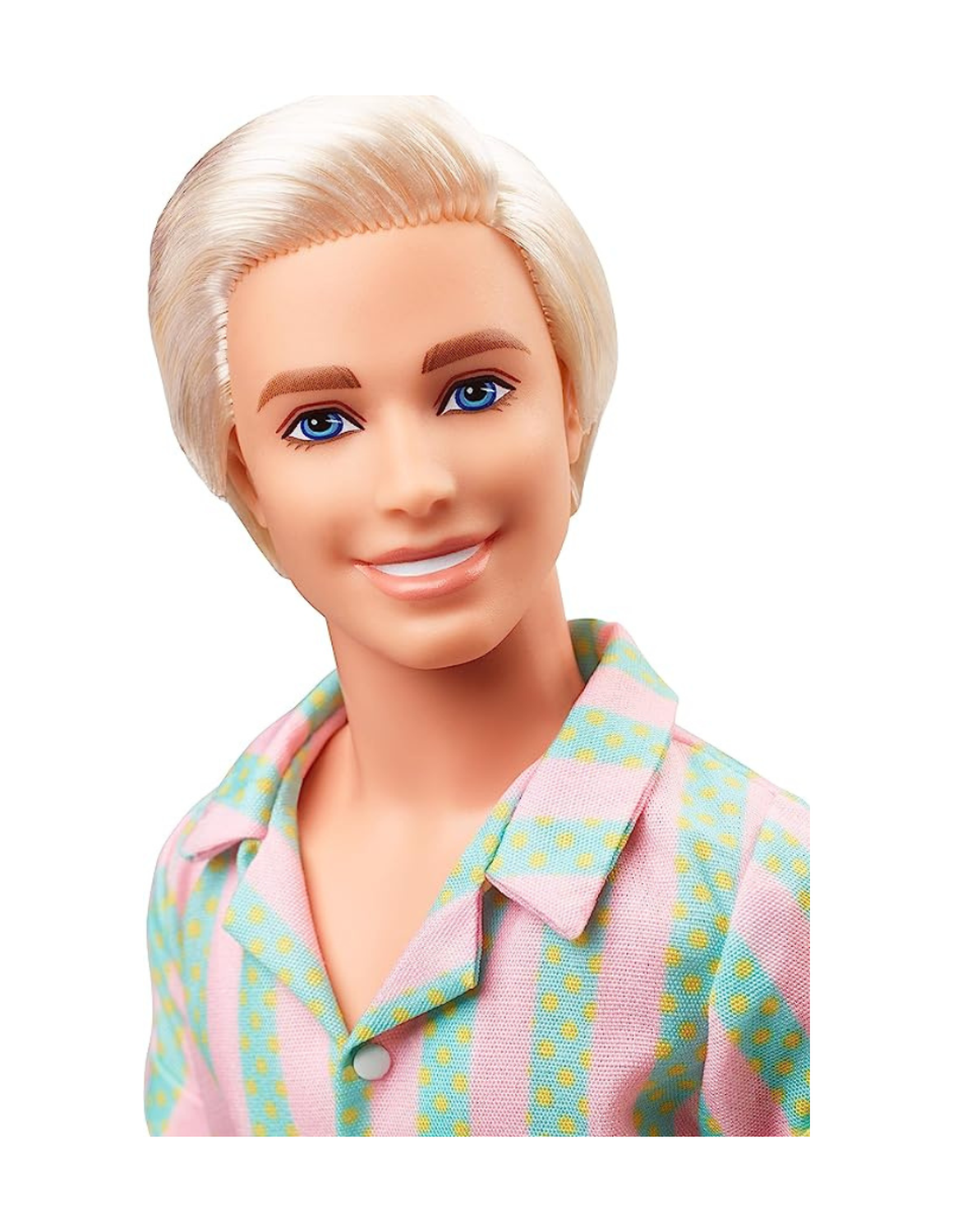 Barbie: The Movie Ken Wearing Pastel Striped Beach Matching